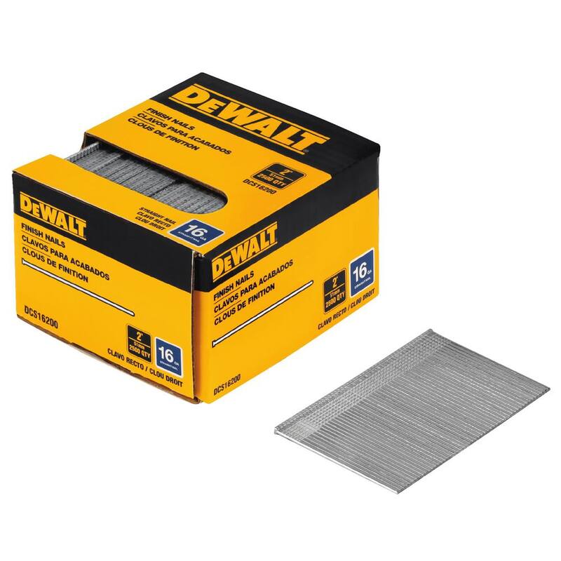 DEWALT 2 in. x 16-Gauge Straight Finish Nails 2 Boxes (2500 per Box) - DCS16200X2