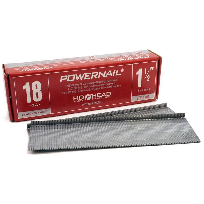 POWERNAIL 1-1/2 in. x 18-Gauge Powercleats Hardwood Flooring Nails (1000-Pack) - L 150-18
