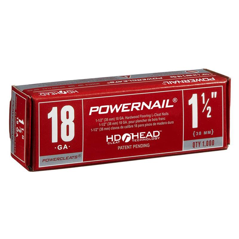POWERNAIL 1-1/2 in. x 18-Gauge Powercleats Hardwood Flooring Nails (1000-Pack) - L 150-18