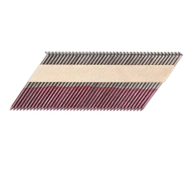 PRO-FIT 2-3/8 in. x 0.113 30-Degree Bright Finish Ring Shank Paper Tape Framing Nails (5000 -Per Box) - 0600360