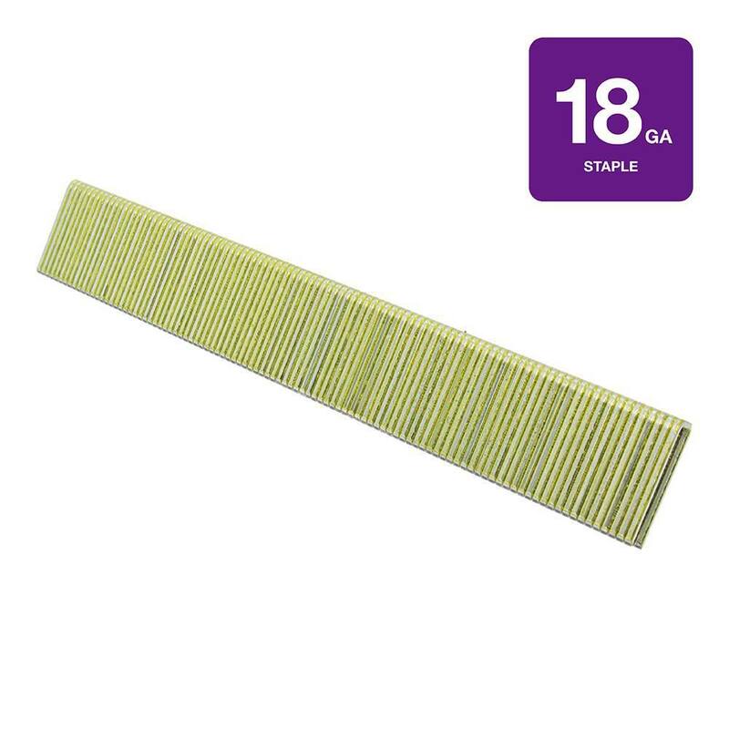 Grip-Rite 1 in. x 18-Gauge Adhesive Collated Electrogalvanized SX-Style Narrow Crown Staples 5000 per Box - GRSX1G