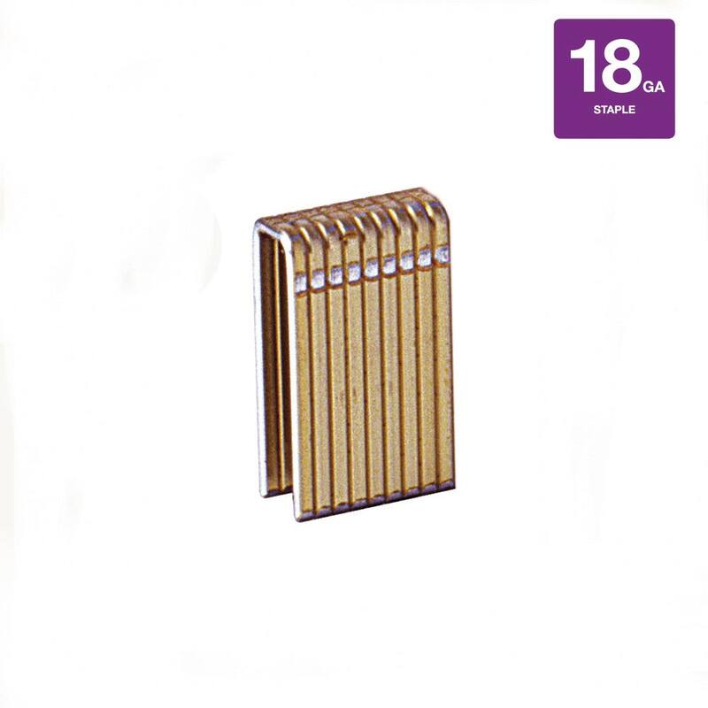Grip-Rite 1 in. x 18-Gauge Adhesive Collated Electrogalvanized SX-Style Narrow Crown Staples 5000 per Box - GRSX1G