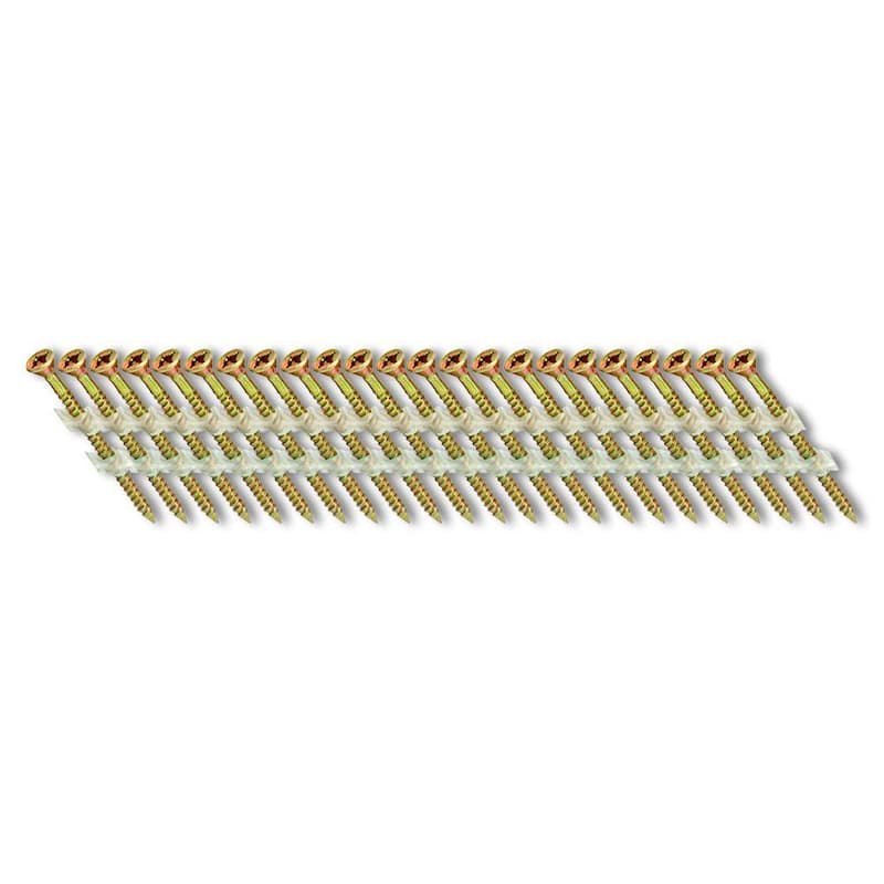 Scrail 2-1/2 in. x 1/9 in. 33-Degree Plastic Strip Square Head Nail Screw Fastener (1,000-Pack) - SCPS21213FSEG