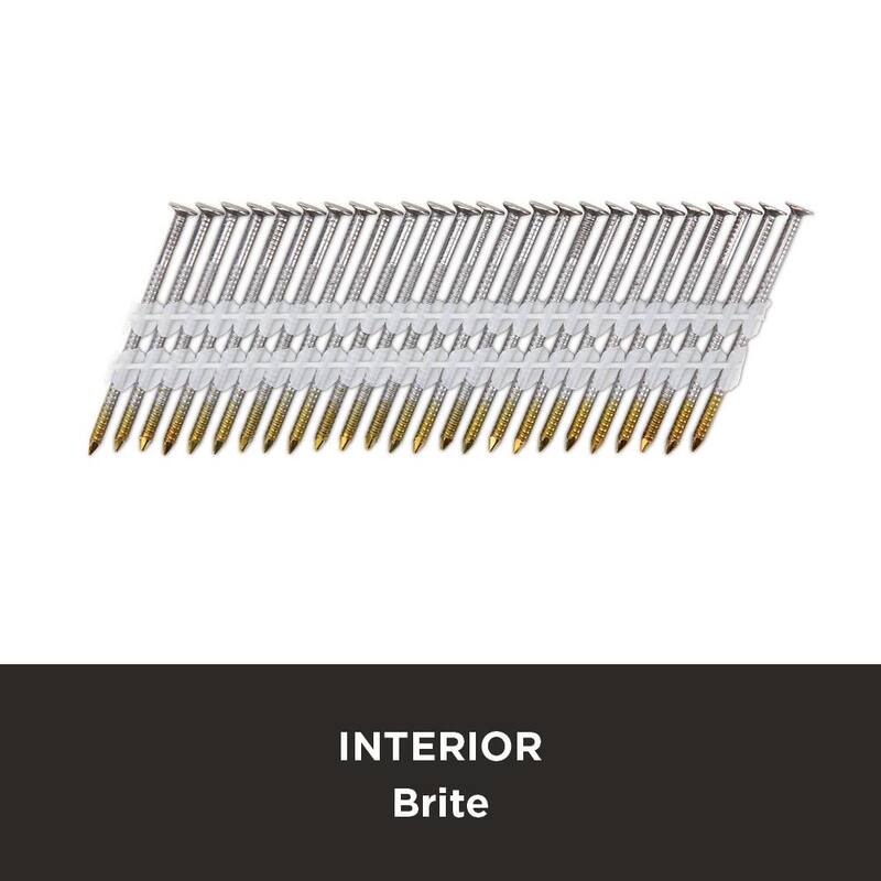 PRO-FIT 2-3/8 in. x 0.113 21-Degree Bright Finish Ring Shank Plastic Strip Framing Nails (5000 -Per Box) - 0710150