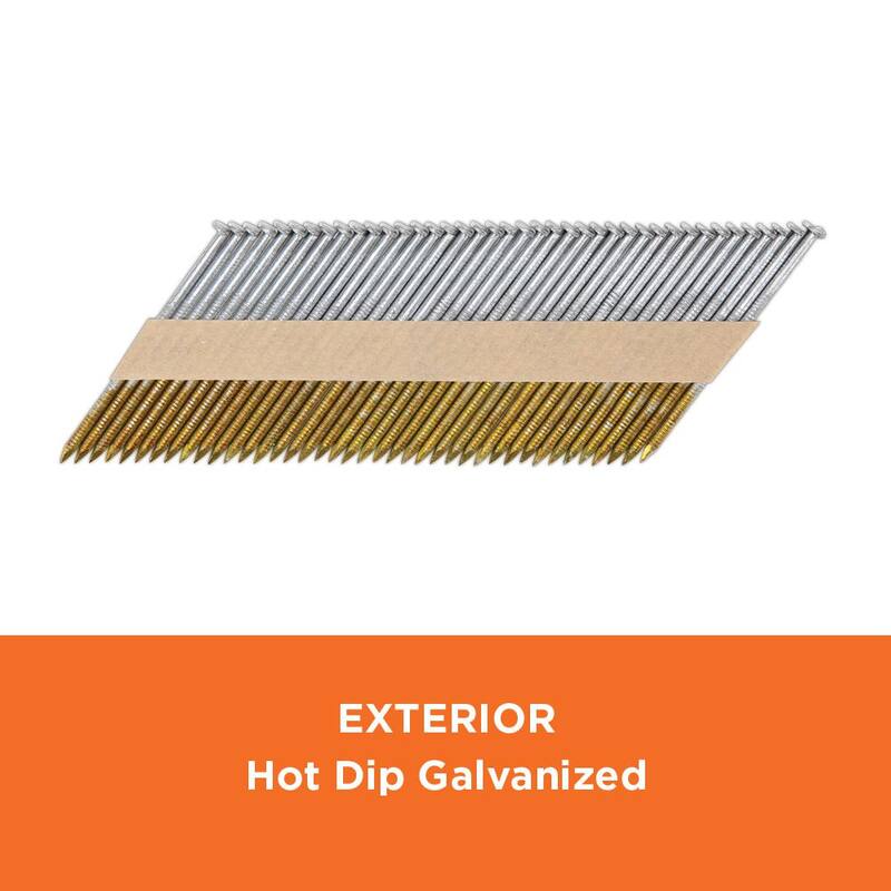 PRO-FIT 3 in. x 0.120 30° Hot Dipped Galvanized Ring Shank Paper Tape Framing Nails (2000 per Box) - 0601172