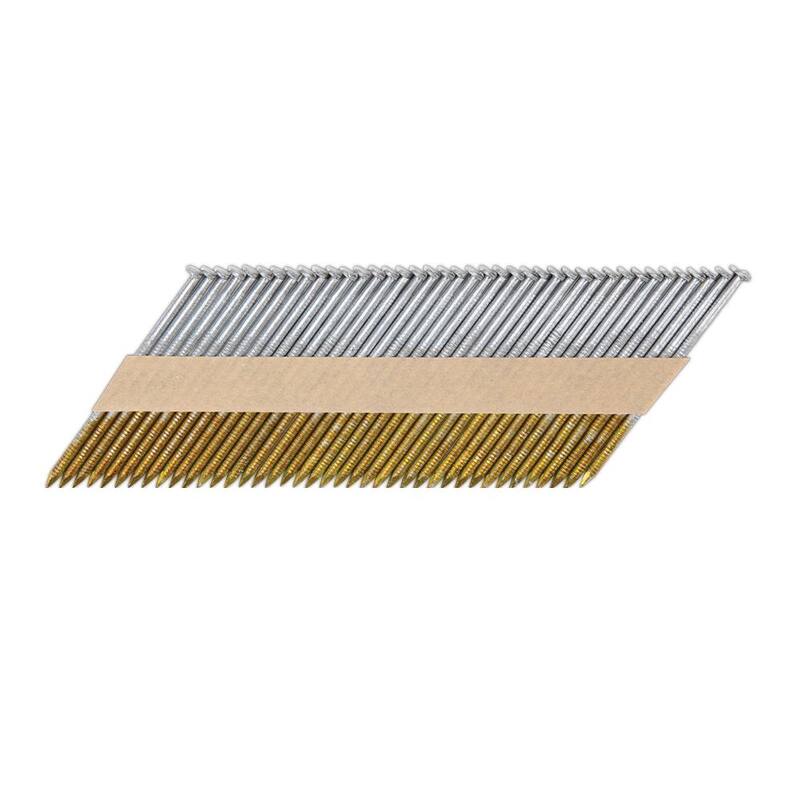 PRO-FIT 3 in. x 0.120 30° Hot Dipped Galvanized Ring Shank Paper Tape Framing Nails (2000 per Box) - 0601172