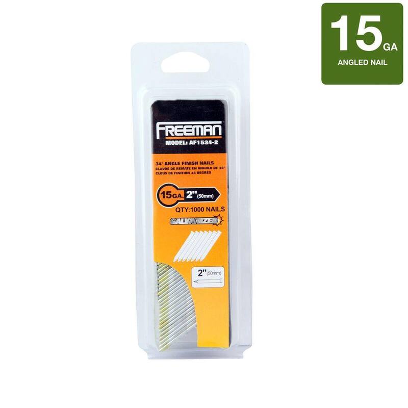 Freeman 2 in. 15-Gauge 34-Degree Glue Collated Finish Nails (1000-Count) - AF1534-2
