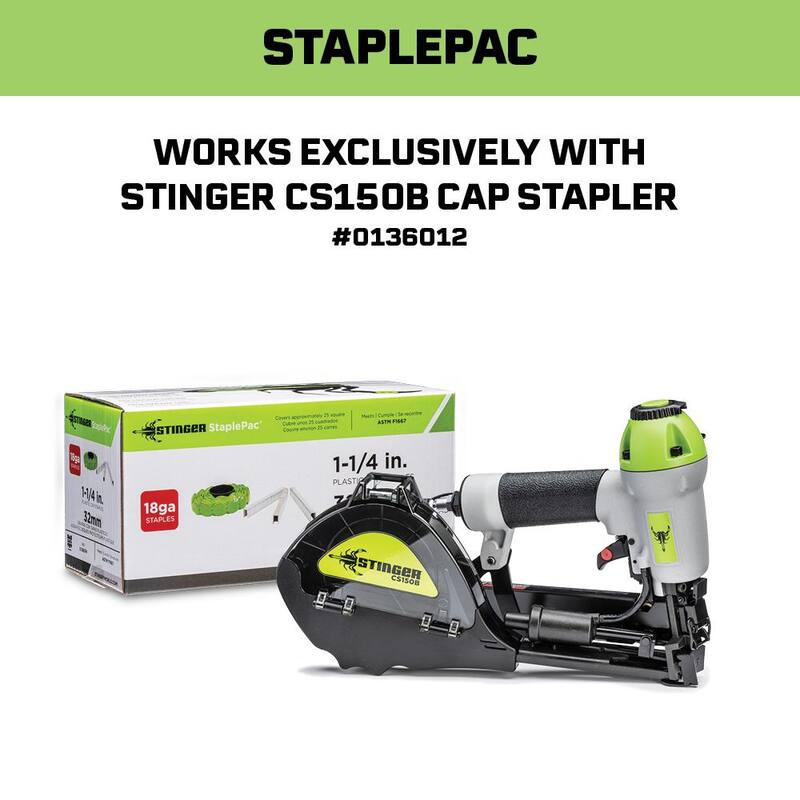 Stinger 1-1/4 in. StaplePac (2000-Piece per Box) - 0136074