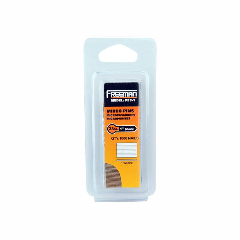 Freeman 1 in. 23-Gauge Glue Collated Pin Nails (1000 per Box) - P23-1