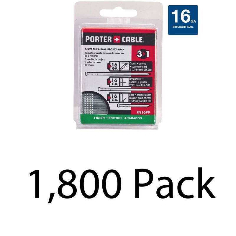 Porter-Cable 16-Gauge Finish Nail Project Pack 2 Boxes (900 per Box) - FN16PPX2