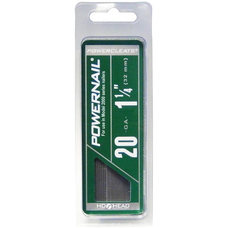 POWERNAIL 1-1/4 in. 20-Gauge Hardwood Flooring Cleat (1000-Pack) - L12520