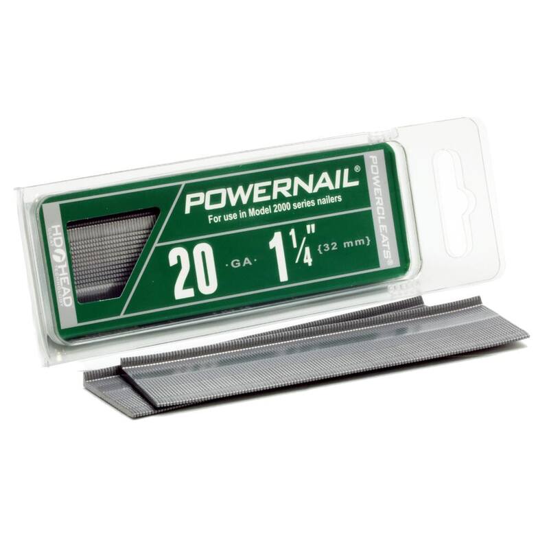 POWERNAIL 1-1/4 in. 20-Gauge Hardwood Flooring Cleat (1000-Pack) - L12520