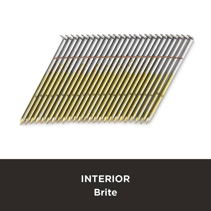 PRO-FIT 3 in. x 0.131 28-Degree Bright Finish Smooth Shank Wire Strip Framing Nails (2000 -Per Box) - 0629270