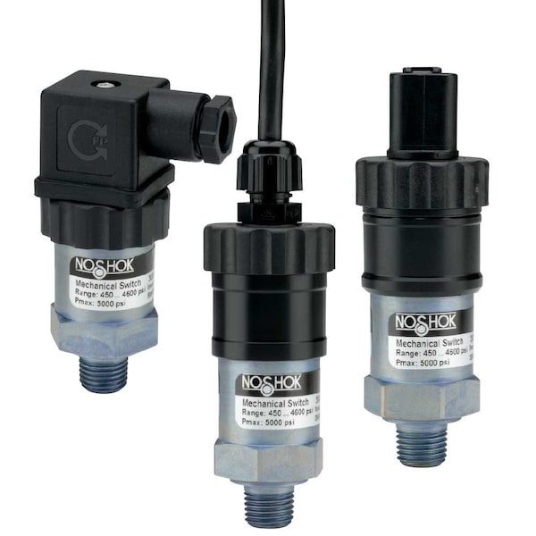 Interruptor de presión de la serie 300 de Noshok, SPDT, 3-30 psi, Torre Weatherpack - 300L-3-2-3/30-110