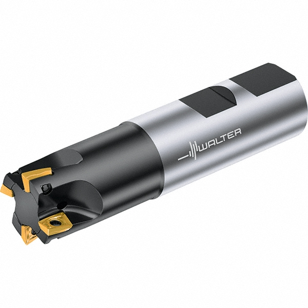 Walter Indexable Square-Shoulder End Mill: M4130-020-W20-03-08, 20 mm Cut Dia, 8 mm Max Depth of Cut, 20 mm Dia Weldon Flat Shank - 6952593