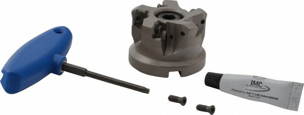 Iscar 3.398" Cut Dia, 1-1/2" Arbor Hole, 0.138" Max Depth of Cut, 30° Indexable Chamfer & Angle Face Mill - 3106031