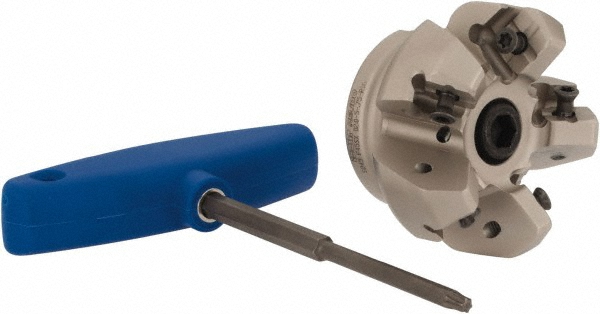 Iscar 6.58" Cut Dia, 2" Arbor Hole, 0.276" Max Depth of Cut, 45° Indexable Chamfer & Angle Face Mill - 3104584