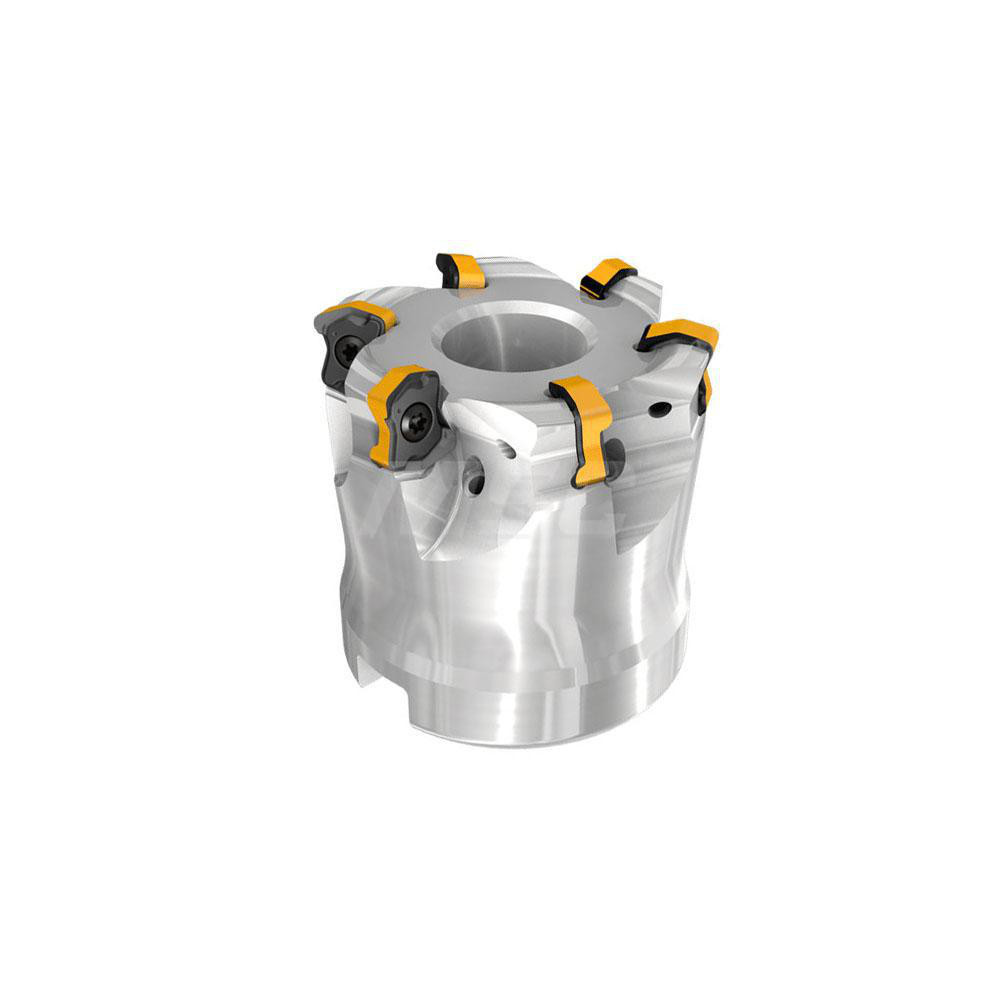 Iscar Indexable High-Feed Face Mill: 24.6 to 32 mm Cut Dia, 16 mm Arbor Hole - 3336686