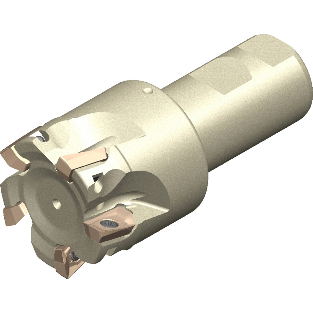 Sumitomo Indexable Square-Shoulder End Mill: WEZ31000EW02, 1" Cut Dia, 0.591" Max Depth of Cut, 1" Dia Weldon Flat Shank - 2900W7G