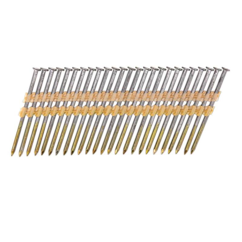 PRO-FIT 3 in. x 0.120-Gauge 21° Bright Finish Smooth Shank Plastic Strip Framing Nails (4000 per Box) - 0616171