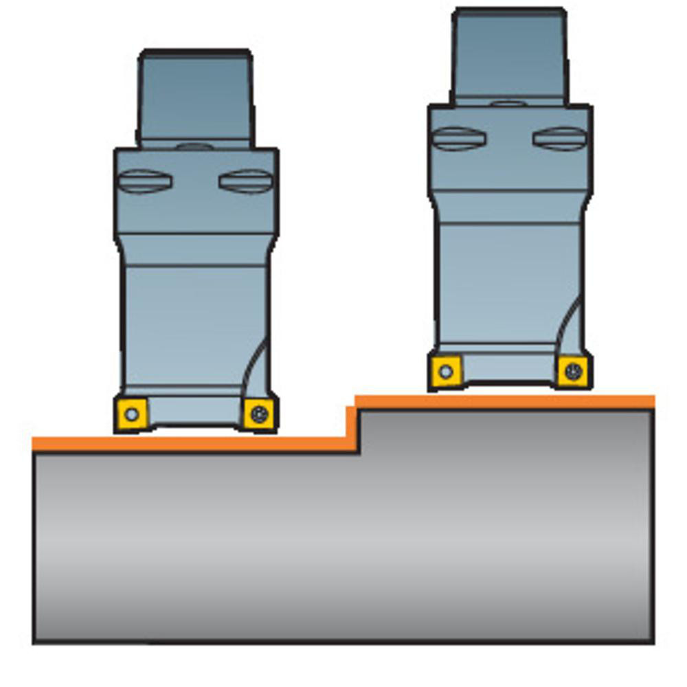 Sandvik Coromant 44mm Cut Dia, 40mm Arbor Hole Dia, 12mm Max Depth, Indexable Square-Shoulder Face Mill - 5912560
