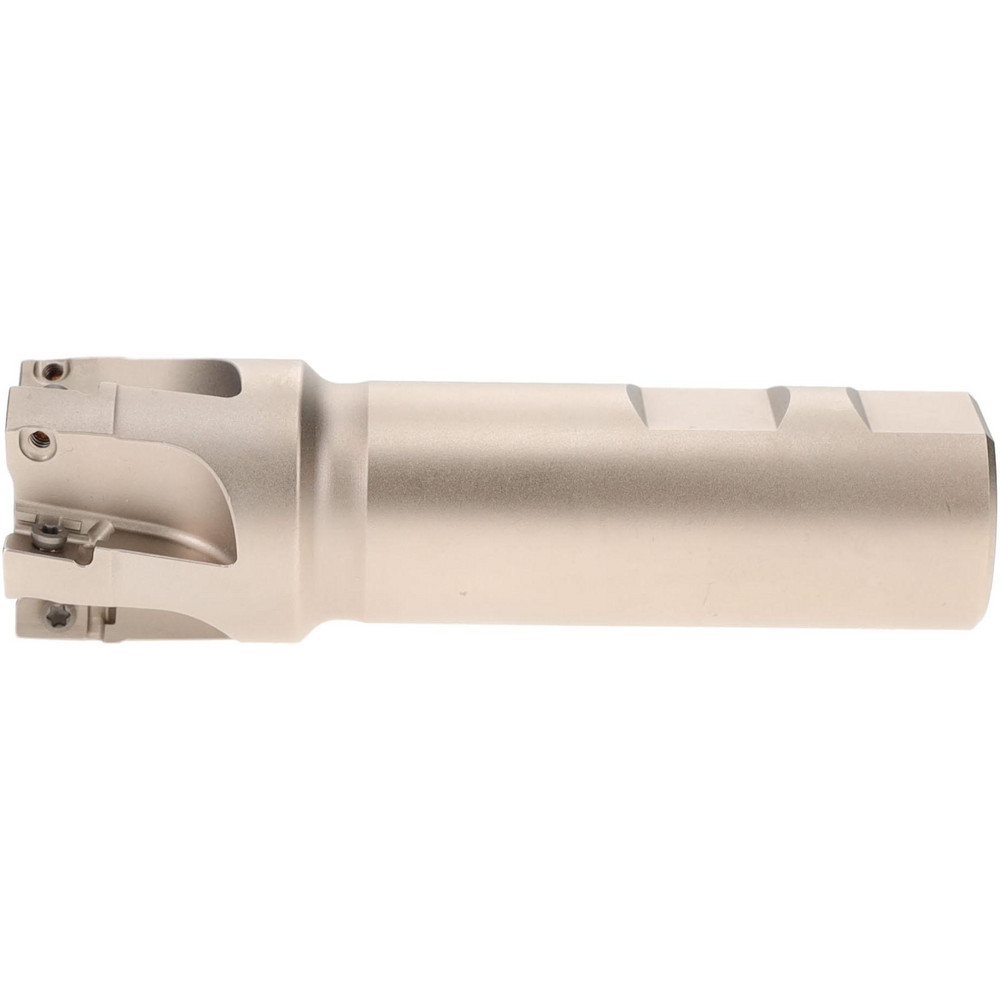 Iscar Indexable Square-Shoulder End Mill: HM90 E90A-D1.25-5W1.00, 1-1/4" Cut Dia, 0.394" Max Depth of Cut, 1" Dia Weldon Flat Shank - 3101941