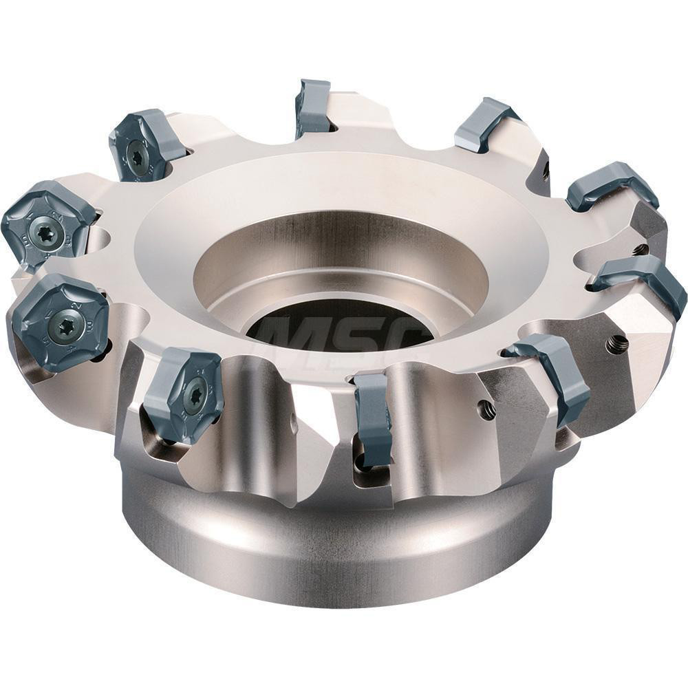 Iscar 4.49" Cut Dia, 1-1/2" Arbor Hole, 0.138" Max Depth of Cut, 45° Indexable Chamfer & Angle Face Mill - 3105683
