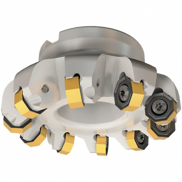 Iscar 4.49" Cut Dia, 1-1/2" Arbor Hole, 0.138" Max Depth of Cut, 45° Indexable Chamfer & Angle Face Mill - 3105683