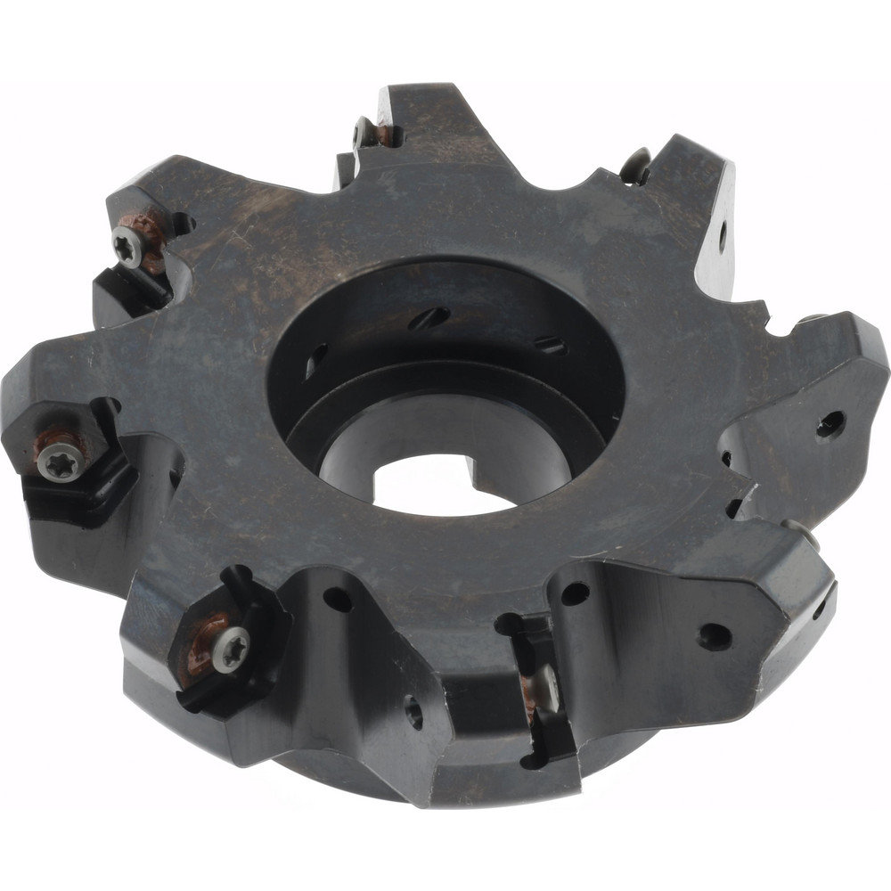 Kennametal 4" Cut Dia, 1-1/4" Arbor Hole, 4.51mm Max Depth of Cut, 45° Indexable Chamfer & Angle Face Mill - 3326926