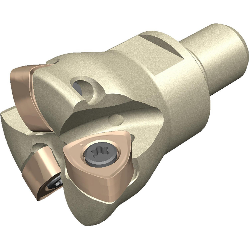 LMT Indexable High-Feed End Mill: ECPV091.5X43XM16, 1-1/2" Cut Dia, Modular Connection Shank - 9095431