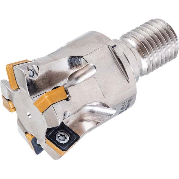 LMT Indexable High-Feed End Mill: ECPV091.5X43XM16, 1-1/2" Cut Dia, Modular Connection Shank - 9095431
