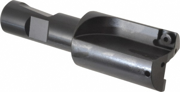 Kennametal Indexable Square-Shoulder End Mill: KICR100SP3034C, 1" Cut Dia, 8.64 mm Max Depth of Cut, 3/4" Dia Weldon Flat Shank - 1023604