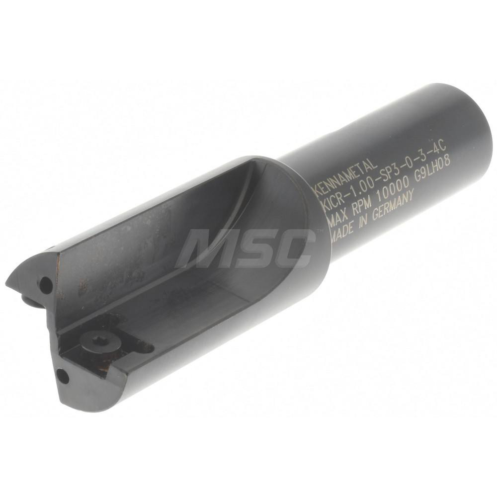 Kennametal Indexable Square-Shoulder End Mill: KICR100SP3034C, 1" Cut Dia, 8.64 mm Max Depth of Cut, 3/4" Dia Weldon Flat Shank - 1023604