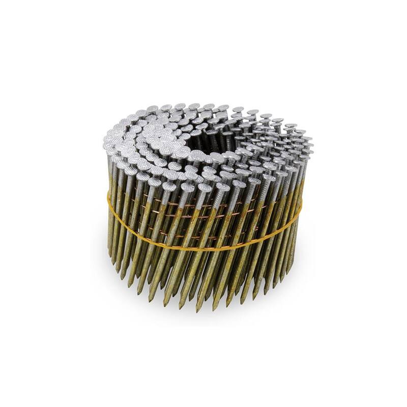 PRO-FIT 3 in. x 0.120 15-Degree Hot Dipped Galvanized Smooth Shank Wire Coil Framing Nails (2500 -Per Box) - 0616870