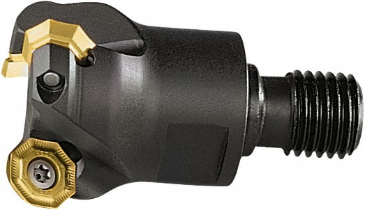 Kennametal 45° Lead Angle, 1.2598" to 1.9291" Cut Dia, 1.2598" Shank Dia, Indexable & Chamfer End Mill - 1024583