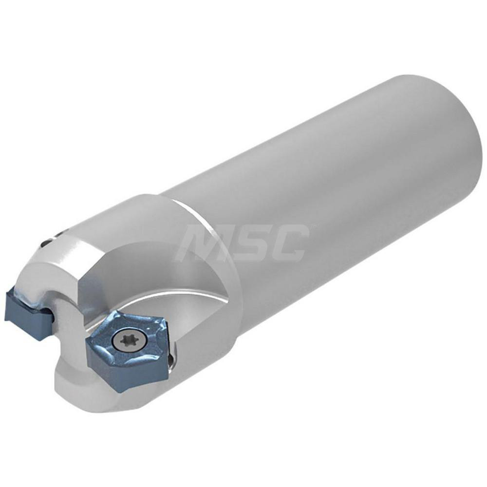 Kennametal 45° Lead Angle, 1.2598" to 1.9291" Cut Dia, 1.2598" Shank Dia, Indexable & Chamfer End Mill - 1024583