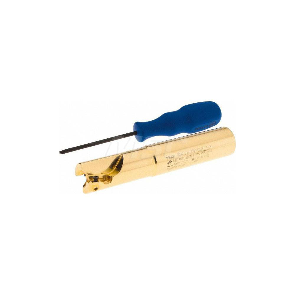Iscar Indexable Square-Shoulder End Mill: HM90 EAL-D100-C100L5, 1" Cut Dia, 0.531" Max Depth of Cut, 1" Dia Cylindrical Shank - 3103002