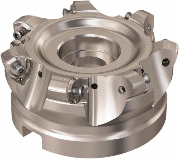 Iscar Indexable High-Feed Face Mill: 2.85 to 4" Cut Dia, 1.5" Arbor Hole - 3323489