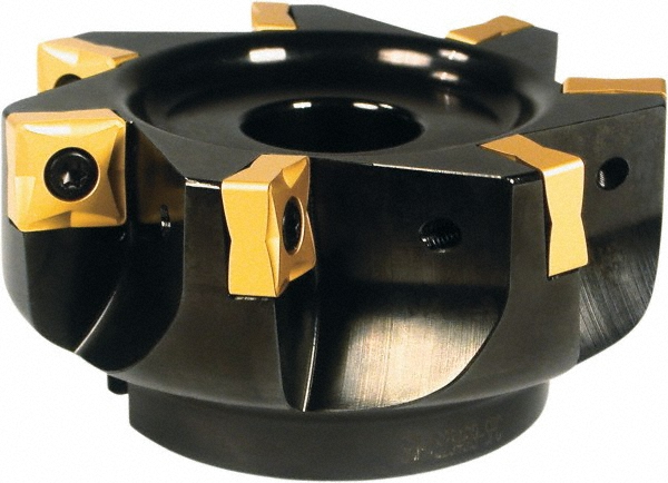 Iscar Indexable High-Feed Face Mill: 2.85 to 4" Cut Dia, 1.5" Arbor Hole - 3323489