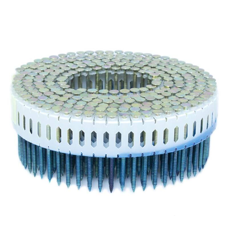 FASCO 1.75 in. x 0.086 in. 0-Degree Ring Galvanized Plastic Sheet Coil Nail 4,000 per Box - PC586RGE4M