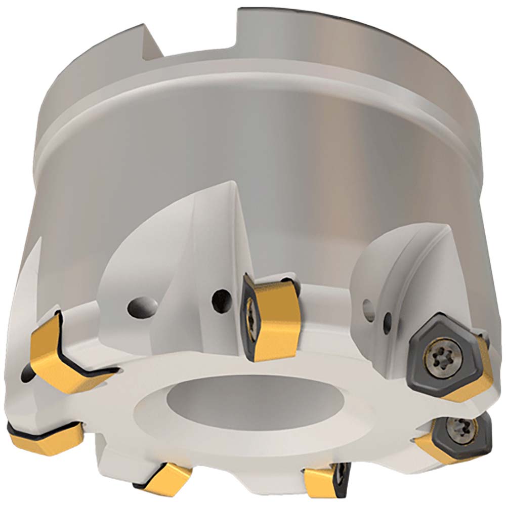 Iscar Indexable High-Feed Face Mill: 1.11 to 1.5" Cut Dia, 0.5" Arbor Hole - 3105552
