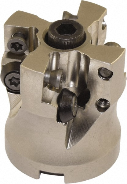 Iscar Indexable High-Feed Face Mill: 1.11 to 1.5" Cut Dia, 0.5" Arbor Hole - 3105552
