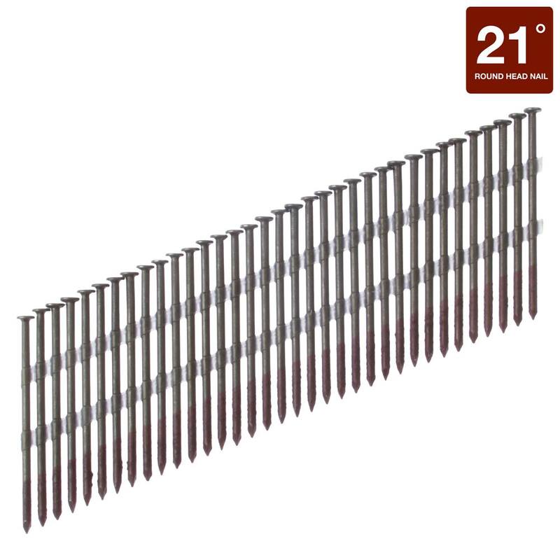 Paslode 3 in. x 0.131-Gauge 21-Degree Brite Smooth Shank Plastic Collated Framing Nails (2000 per Box) - 213162