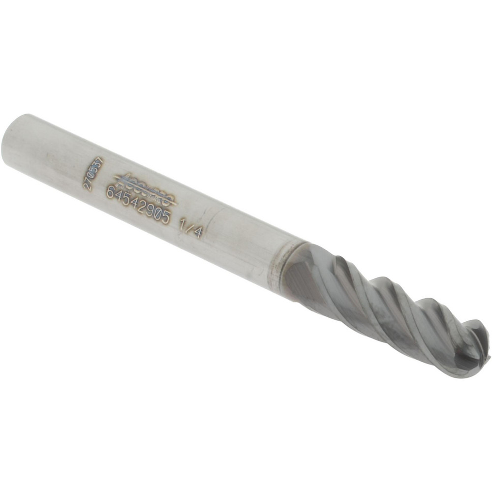 Iscar Indexable Ball Nose End Mill: 1" Cut Dia, 6.7" OAL - 3103052