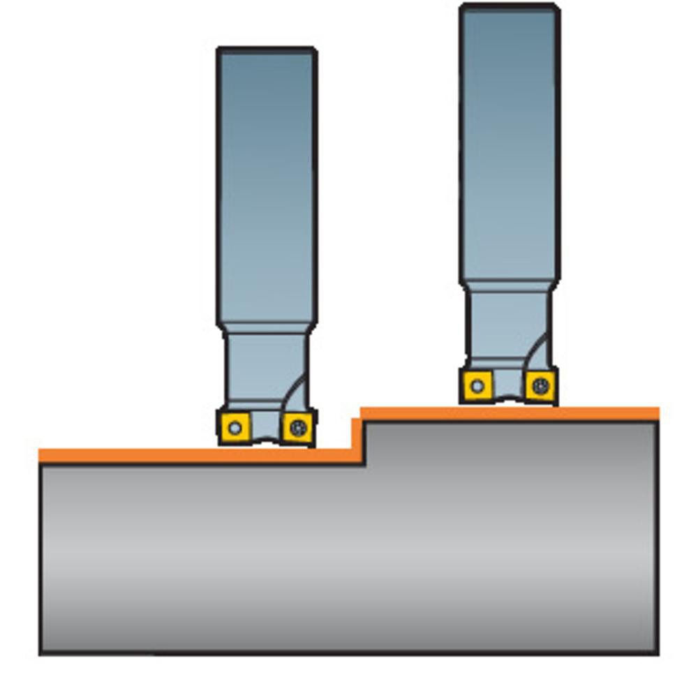 Sandvik Coromant Indexable Square-Shoulder End Mill: RA390-032M32-17M, 1-1/4" Cut Dia, 15.7 mm Max Depth of Cut, 1-1/4" Dia Weldon Flat Shank - 5740189
