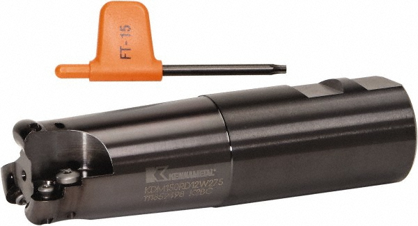 Kennametal Indexable Copy End Mill: 1-1/2" Cut Dia, 0.249" Max Depth of Cut, Through Coolant - 1775728