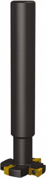 Cutting Tool Technologies Indexable Slotting Cutter: 1/2" Cutting Width, 3" Cutter Dia, Shank Connection, 0.8700" Depth of Cut, 1-1/4" Shank Dia, 5.7500" Shank Length, Neutral - DSSC-130