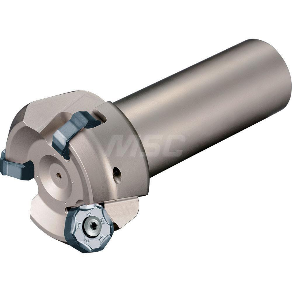 Iscar 42° Lead Angle, 2" to 2.37" Cut Dia, 1-1/2" Shank Dia, Indexable & Chamfer End Mill - 3181039