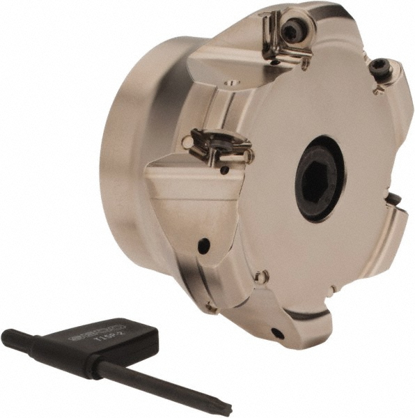 Seco 3.15" Cut Dia, 1" Arbor Hole, 0.236" Max Depth of Cut, 40° Indexable Chamfer & Angle Face Mill - 02685794