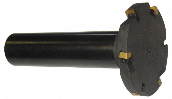 Cutting Tool Technologies Indexable Slotting Cutter: 1/4" Cutting Width, 2" Cutter Dia, Shank Connection, 0.5000" Depth of Cut, 1" Shank Dia, 5.2500" Shank Length, Neutral - DSSC-040